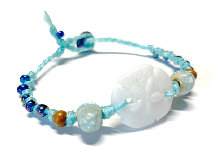 Sand Dollar Braided Beach Bracelet– Aman Sinaya Collection