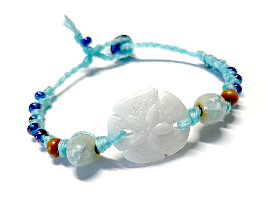 Sand Dollar Braided Beach Bracelet– Aman Sinaya Collection