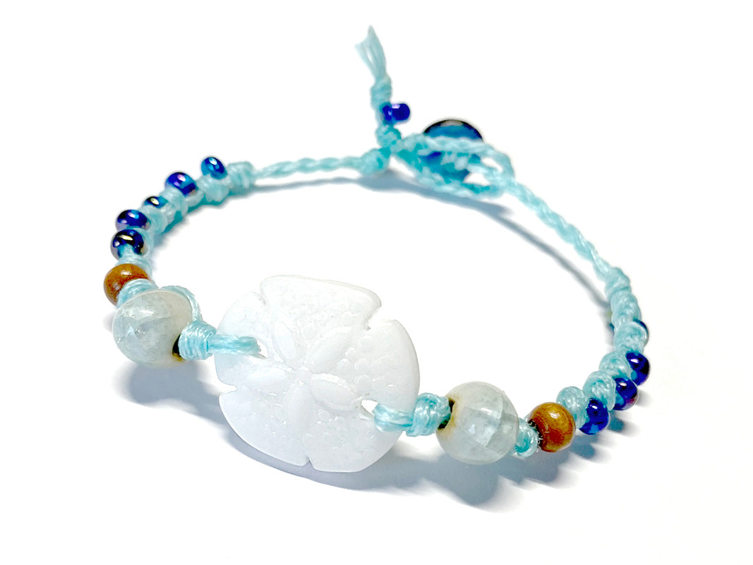 Sand Dollar Braided Beach Bracelet– Aman Sinaya Collection
