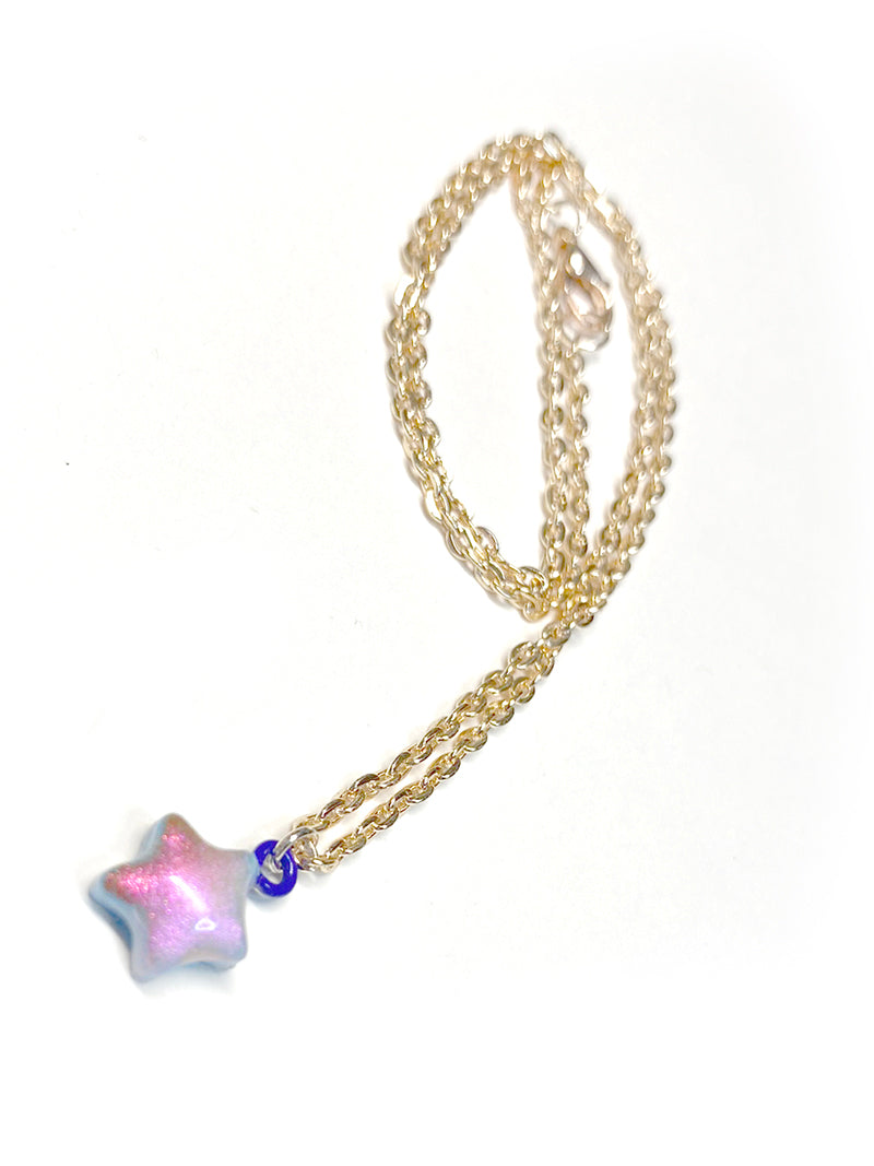 Starlight Necklace – Polymer Clay Star in Gold or Silver Mayari Collection
