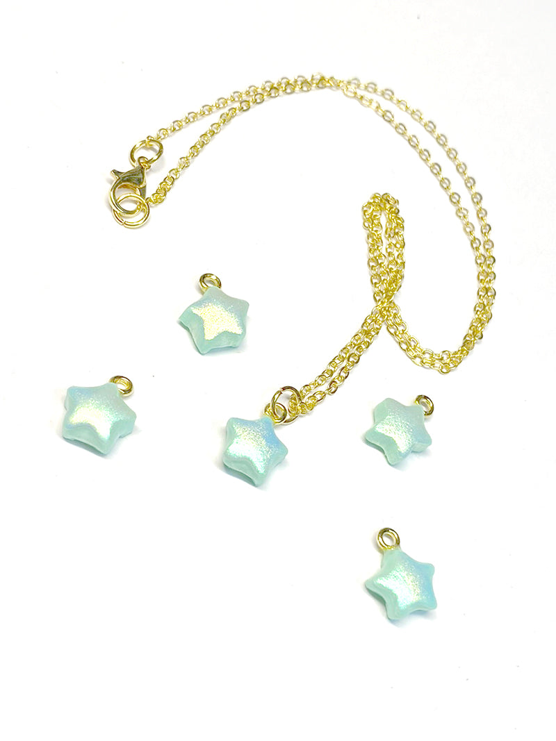 Starlight Necklace – Polymer Clay Star in Gold or Silver Mayari Collection