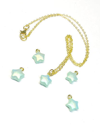 Starlight Necklace – Polymer Clay Star in Gold or Silver Mayari Collection