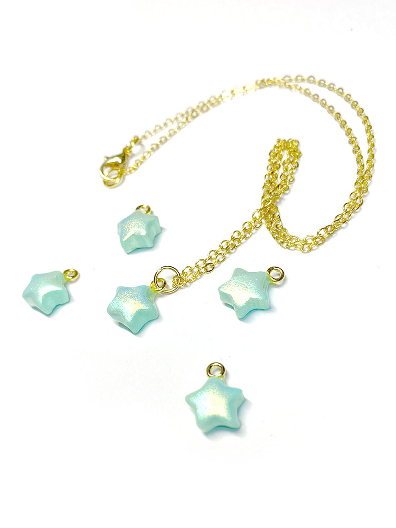 Starlight Necklace – Polymer Clay Star in Gold or Silver Mayari Collection