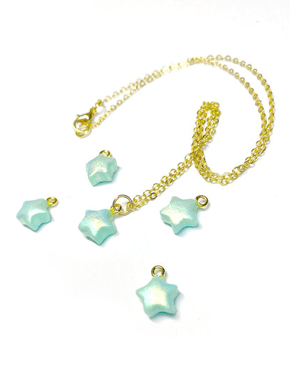 Starlight Necklace – Polymer Clay Star in Gold or Silver Mayari Collection
