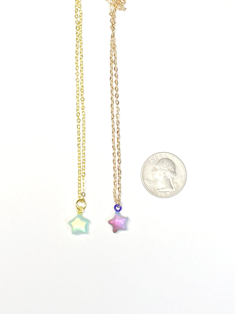 Starlight Necklace – Polymer Clay Star in Gold or Silver Mayari Collection