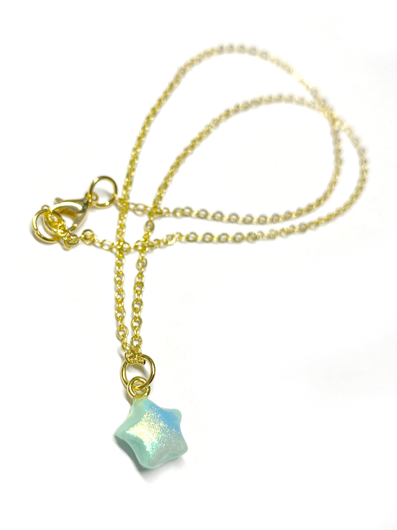 Starlight Necklace – Polymer Clay Star in Gold or Silver Mayari Collection