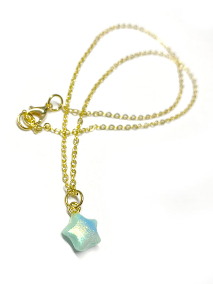 Starlight Necklace – Polymer Clay Star in Gold or Silver Mayari Collection