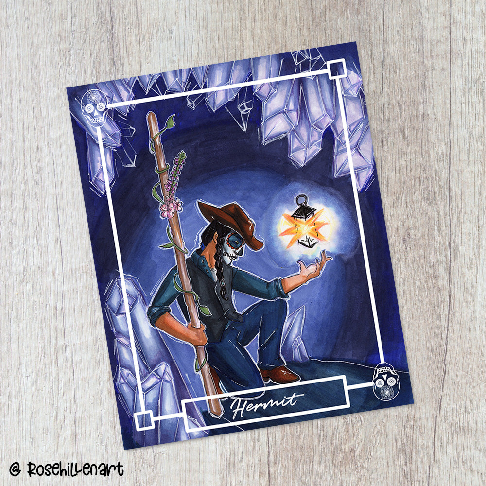 The Hermit – Major Arcana Indie Tarot Art Print (8x10 or 5x7)