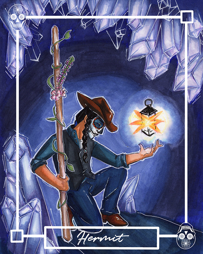 The Hermit – Major Arcana Indie Tarot Art Print (8x10 or 5x7)