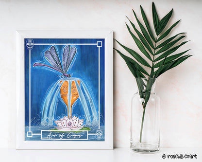Ace of Cups –Minor Arcana Indie Tarot Art Print (8x10 or 5x7)