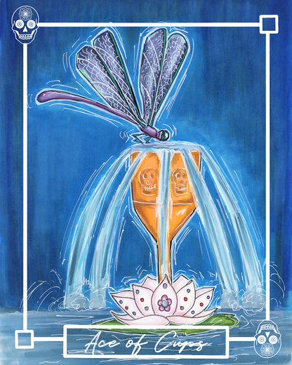 Ace of Cups –Minor Arcana Indie Tarot Art Print (8x10 or 5x7)